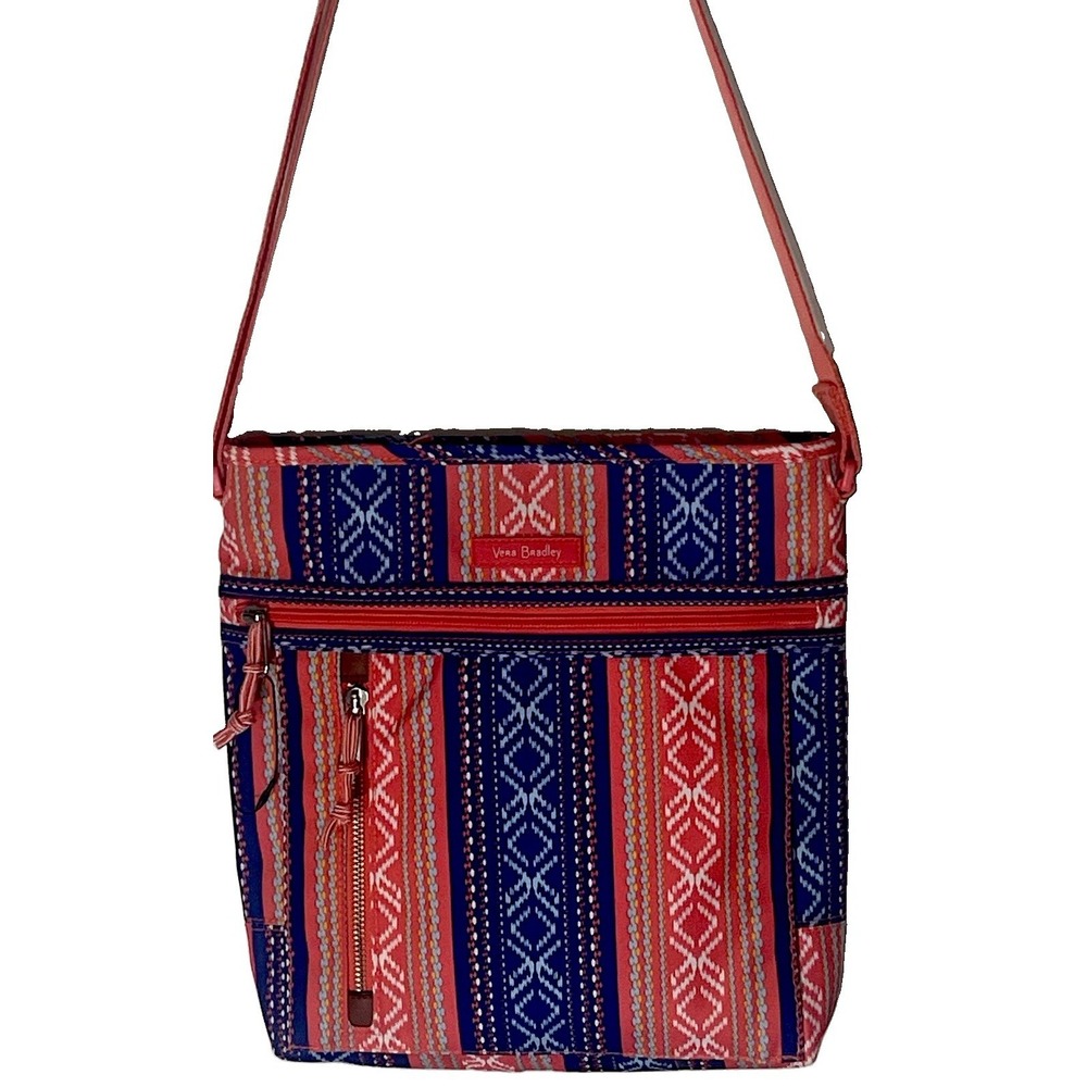 Vera Bradley Lighten Up Crossbody Bag Bright Serape Zarape Stripe New NWOT 21582